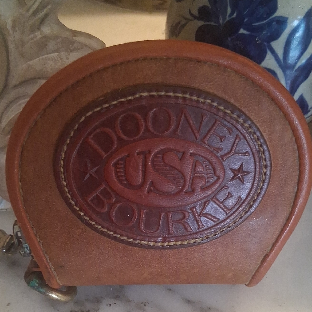Dooney & Bourke Brown Leather Coin Purse - Picture 3 of 12